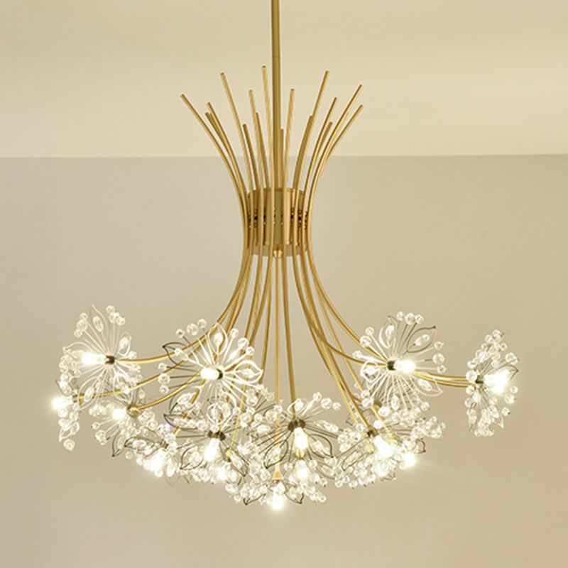 Zweige Anhänger Kronleuchter nordischer Luxusstil -Kristallhanglampe