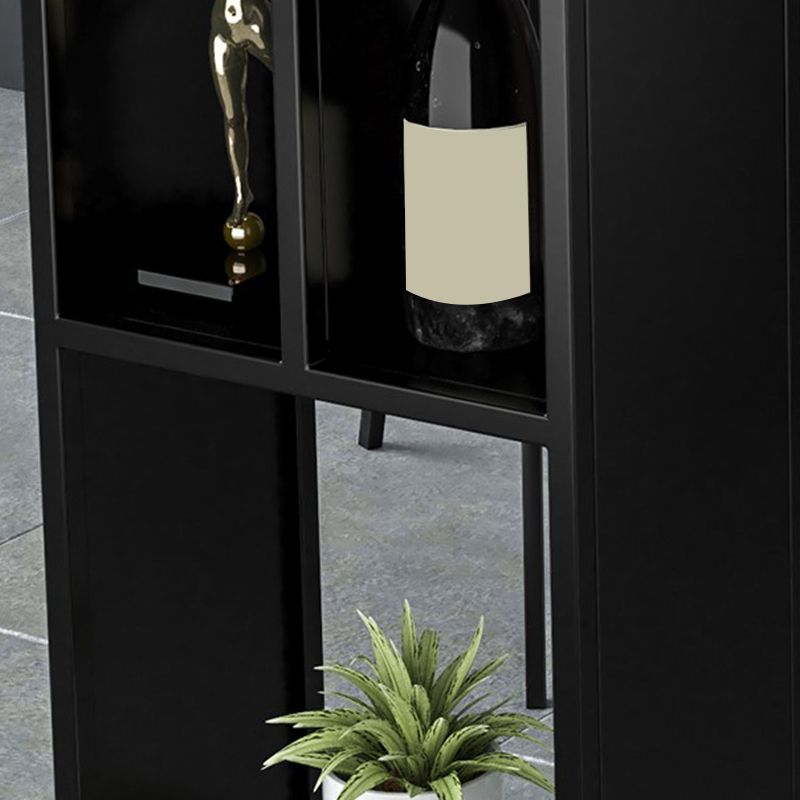 Sintered Stone Bar Table Modern Rectangle Bar Table with Storage Shelves