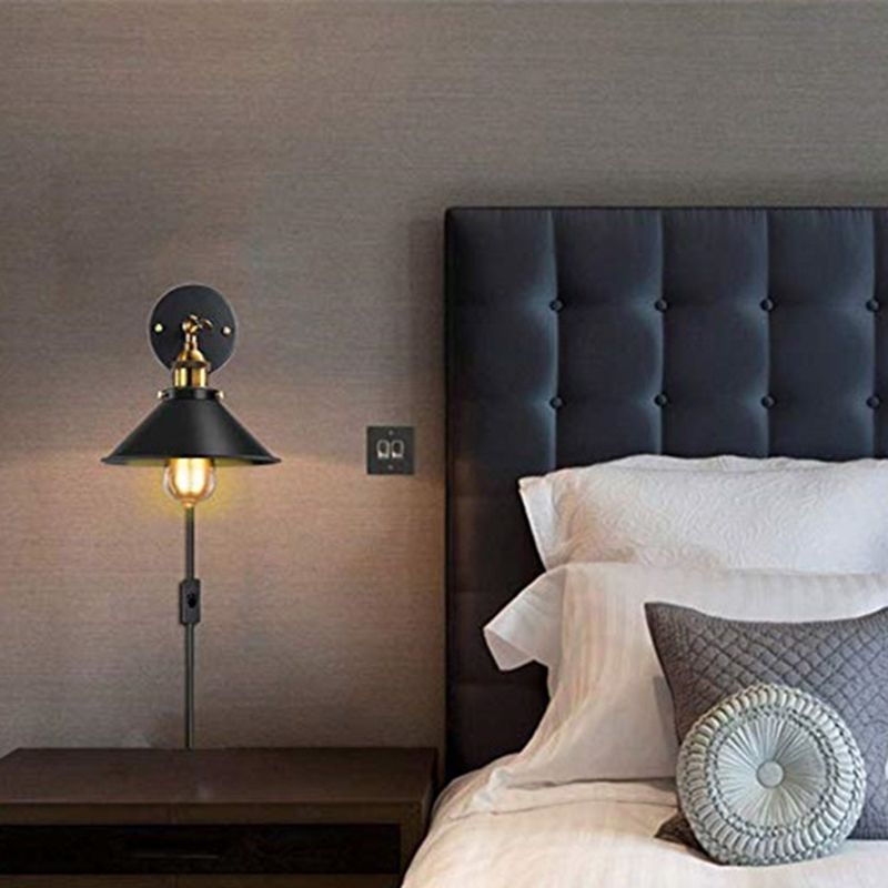 Retro Industrial Style Wandleuchte Beleuchtungskörper Metallische Wandleuchten für Bett