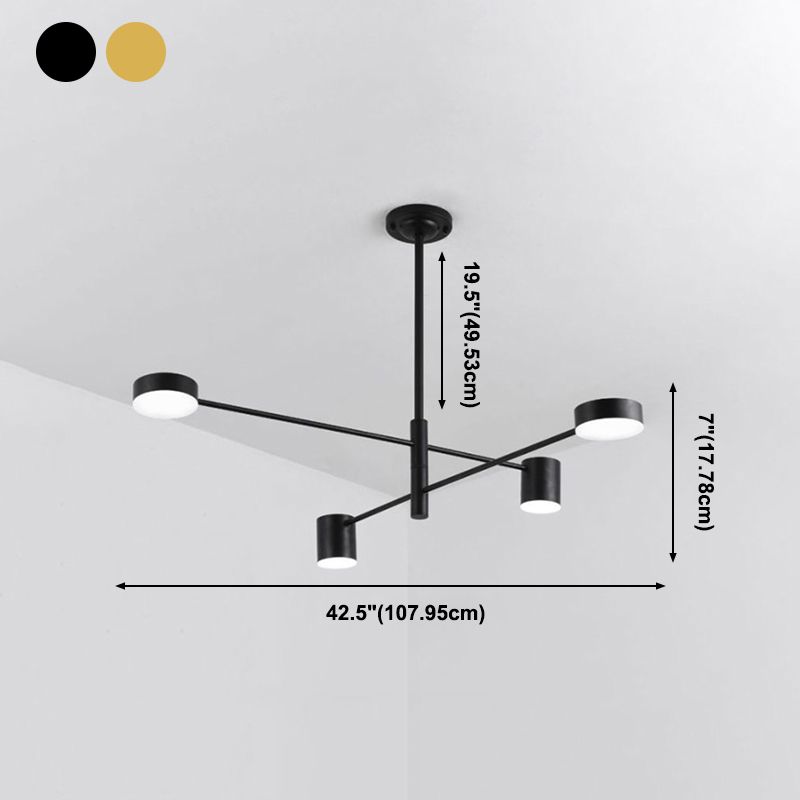 Metal Geometric Shape Chandelier Modern LED Chandelier Lamps for Bedroom