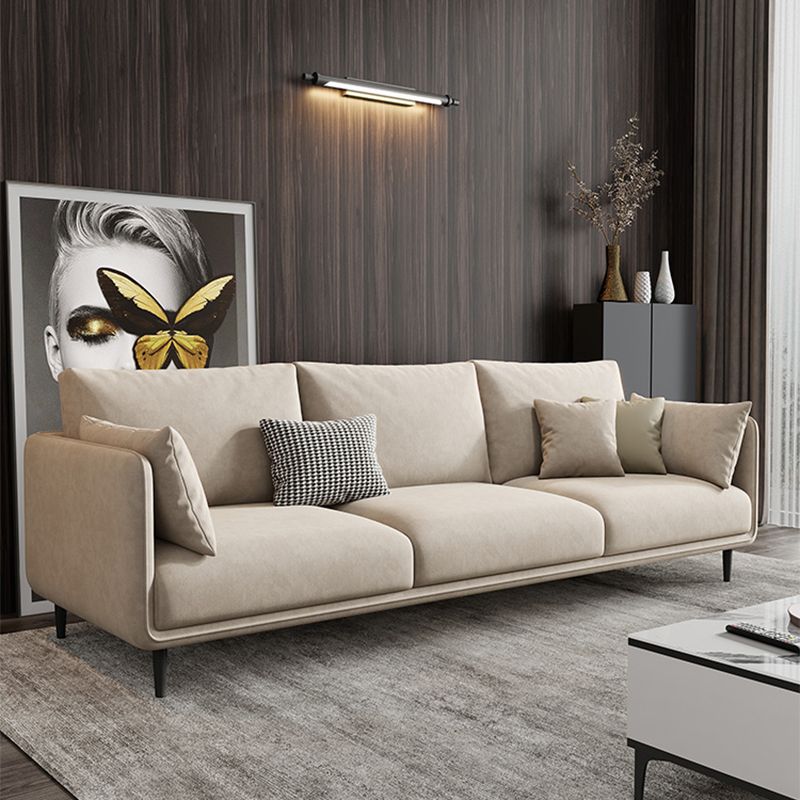 Stationary Living Room Recessed Arm Standard Cushions Contemporary Sofa