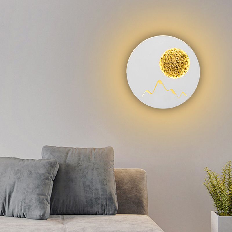 Disk artistico a forma di muro con applione metallico soggiorno a parete LED Luce montata