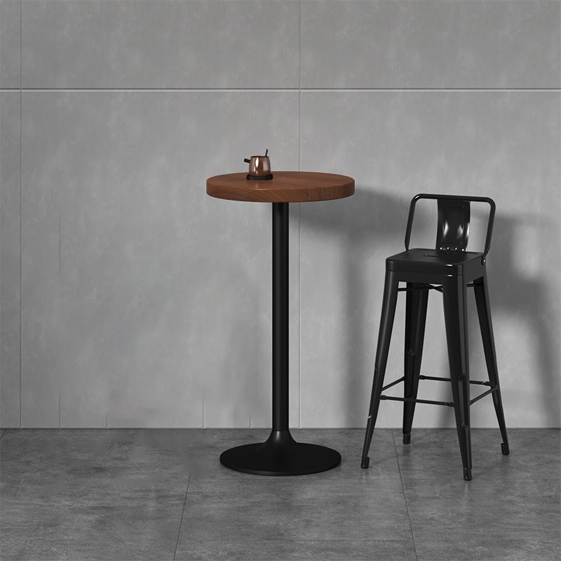 Modern Armless Square Bar Chair Low Back Bar Stool with Metal Legs