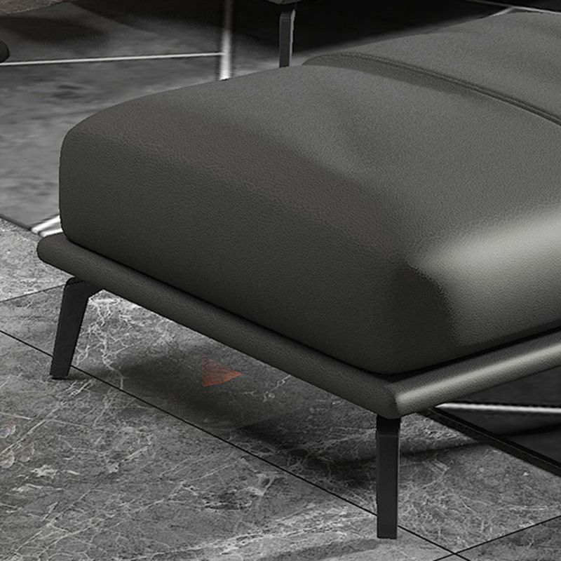 30.31" H Modern Square Arm Sofa With Tight Seat and Loose Back, Brown