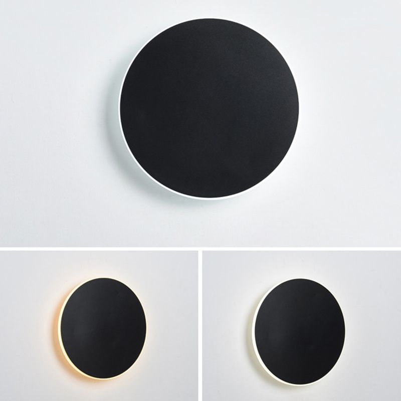 Round Disc Wall Light Sconces Modern Minimalist Style Acrylic 1 Light Sconces