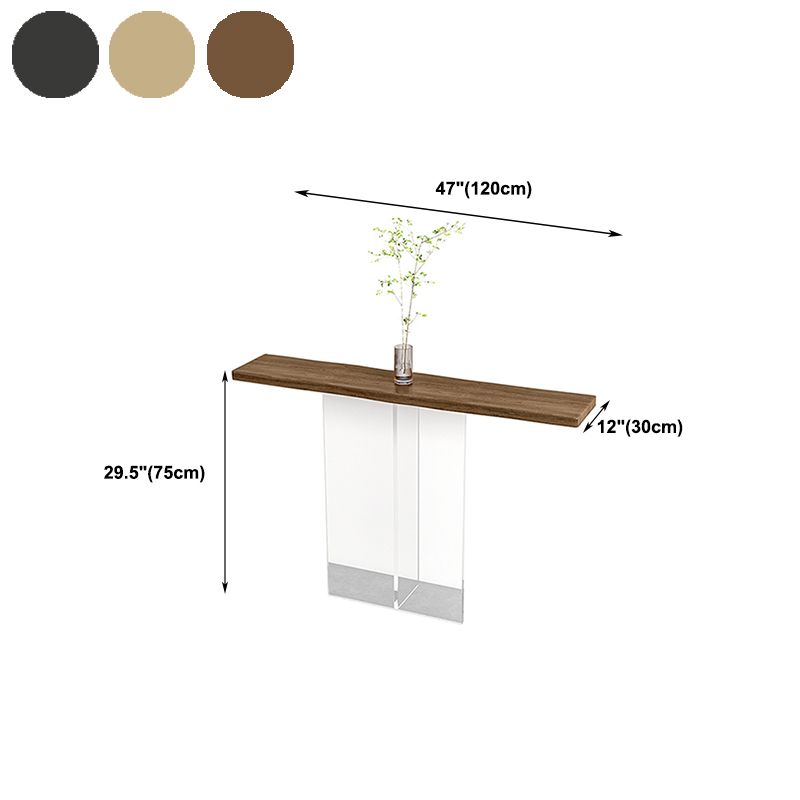 Contemporary Acrylic Console Table 11.8" W Rectangle End Table