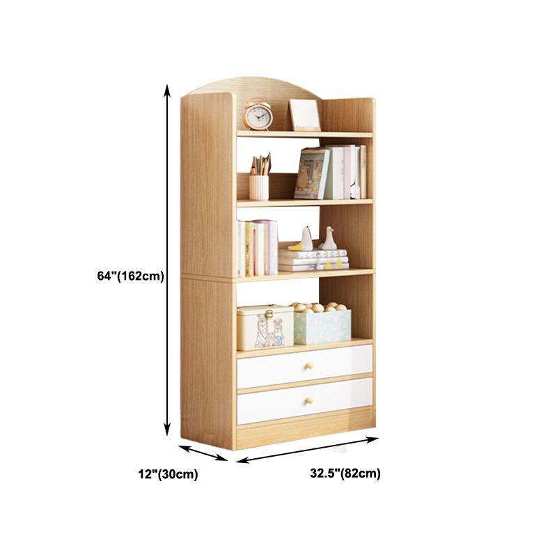 Modern Style Bookshelf Engineer Wood Bookcase for Home Study Room