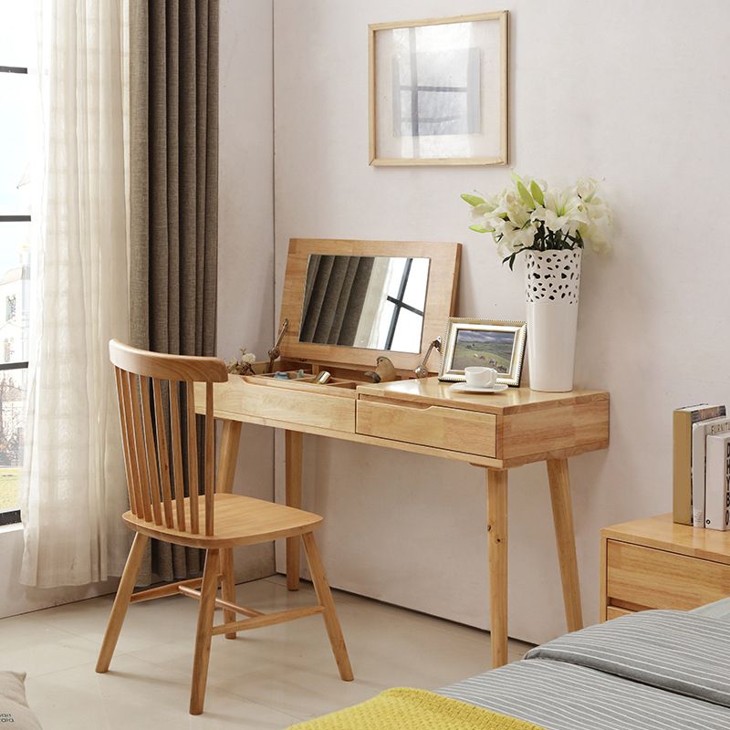 Scandinavian Make-up Vanity 17.71" Wide Vanity Tables with 1 Storage Drawer