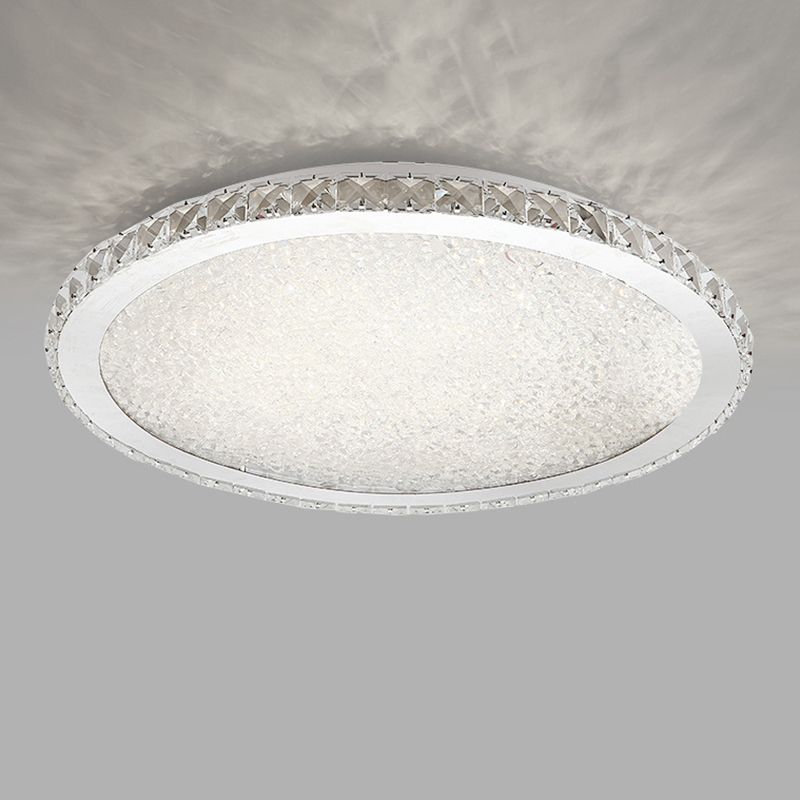 Modern Crystal Flush Mount Light Fixtures 1-Light LED Flush Mount for Bedroom