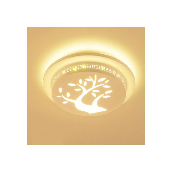Art Deco Flush Mount Ceiling Light Circular Acrylic Ceiling Lamp for Hallway