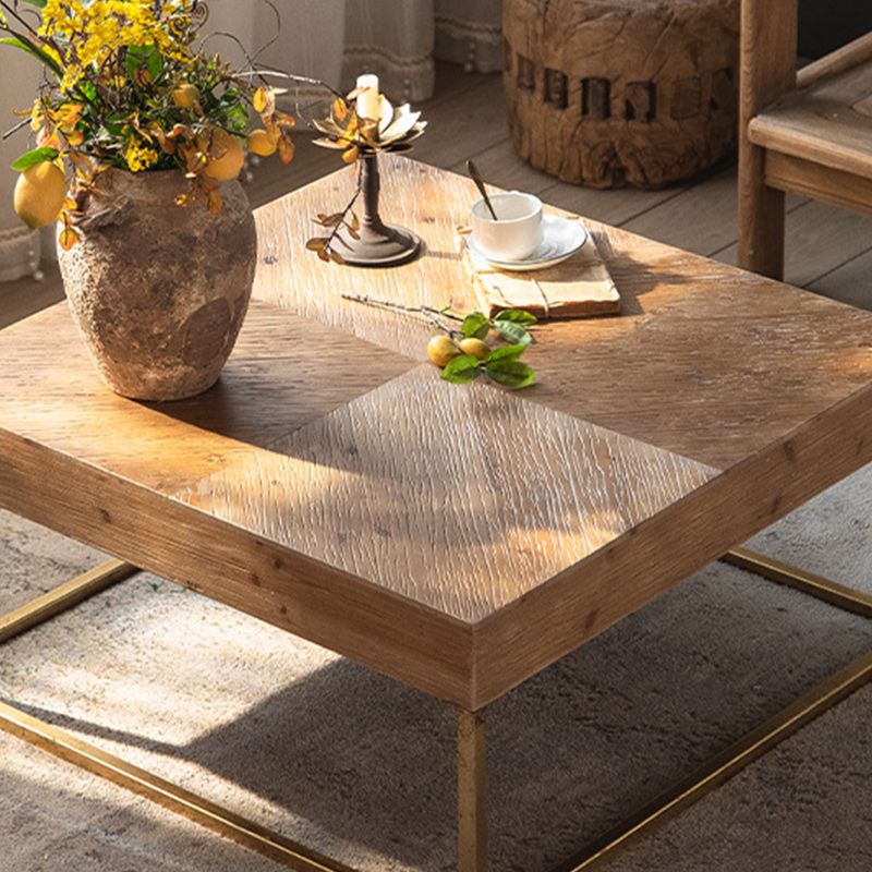 Contemporary Wooden Distressed Cocktail Table Light Wood Coffee Table