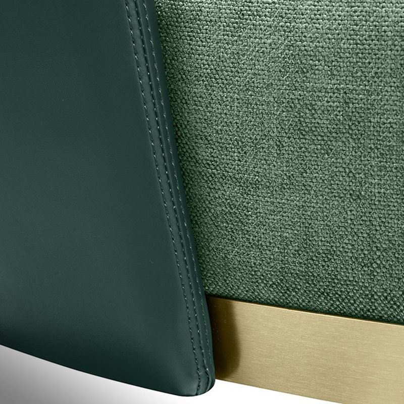 24.40" Wide Chair Linen Metal Frame Chair with Basic Four Leg for Living Room