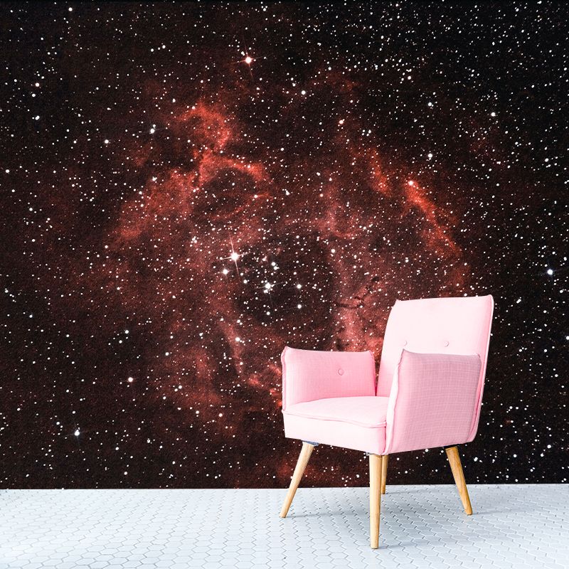 Starry Sky Illustration Mural Mildew Resistant Wallpaper Sleeping Room Wall Mural
