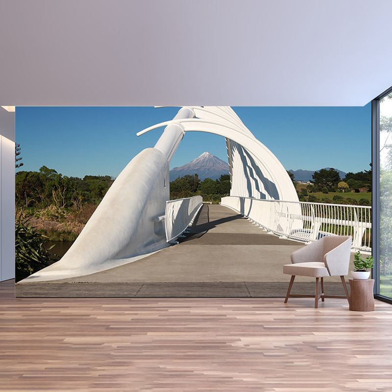 Lake Scene Mural Space Extension Mural Mildew Resistant Decorative Bedrom Mural