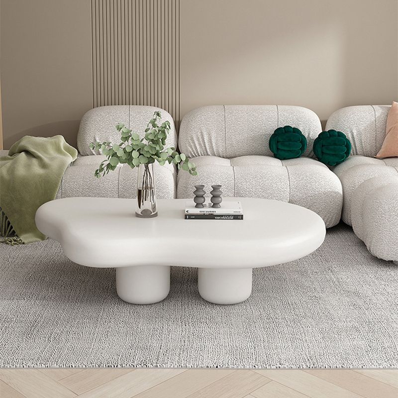 Scandinavian Free Form Coffee Table with 4 Legs in Pine Wood