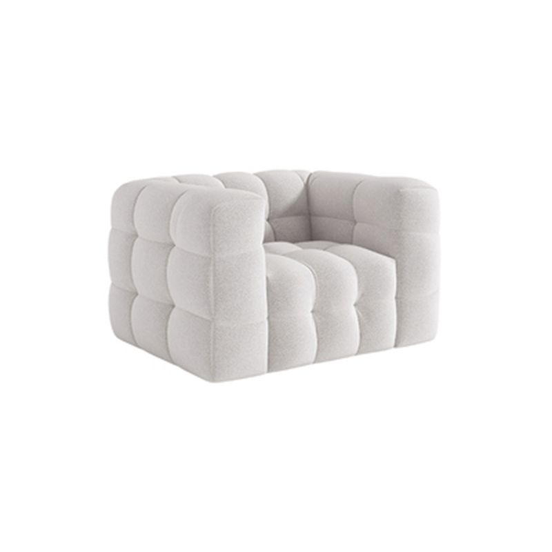 Wool Tuxedo Arm Sofa Contemporary Standard Sofa with Biscuit Back