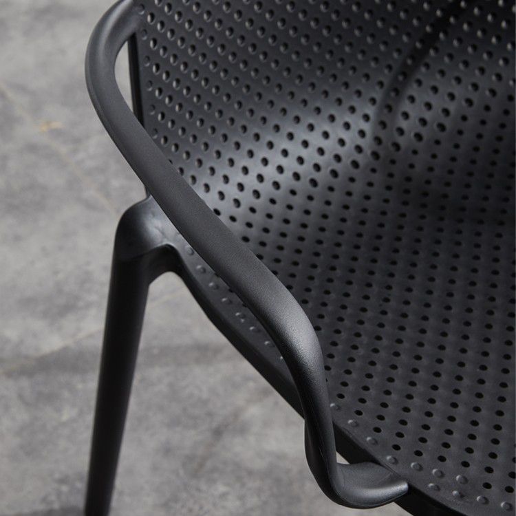 Sillones de comedor de plástico de estilo moderno con respaldo sólido que cena la silla lateral