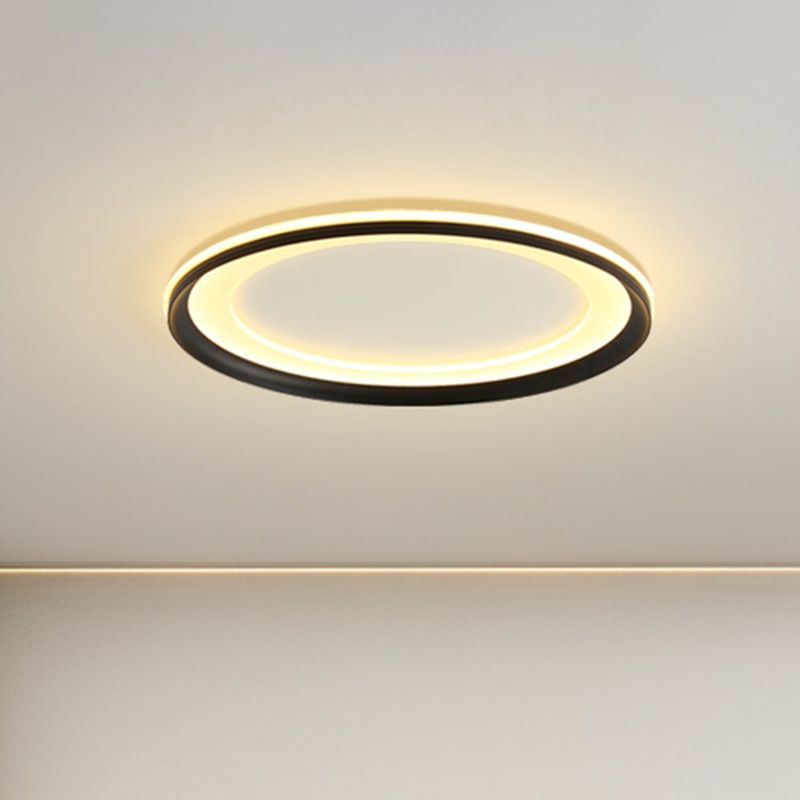 LED slaapkamer dicht bij plafond verlichting minimalistische stijl flush mount lamp met Circle Metal Shade