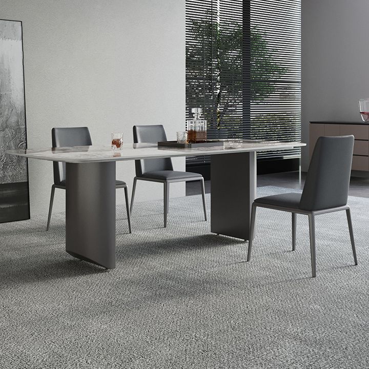 Silver Leg Contemporary Faux Leather Dining Room Chair for Home