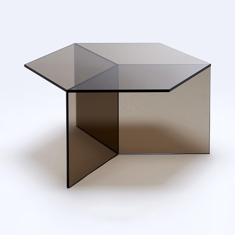 1 Single Modern Plastic Coffee Table with Three Legs for Living Room