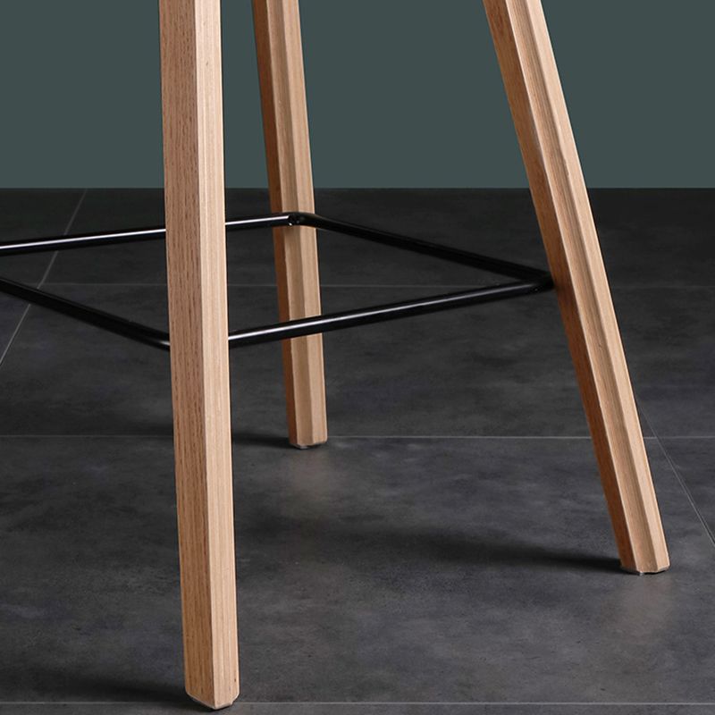 Glam Solid Wood Counter Height Stool Plastic Bar Stool Bar Stool