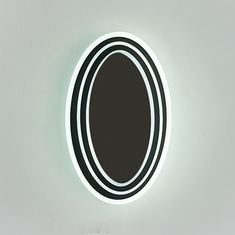 Modern Simple Iron Wall Light Ellipse Shape Rotatable Wall Lamp for Living Room