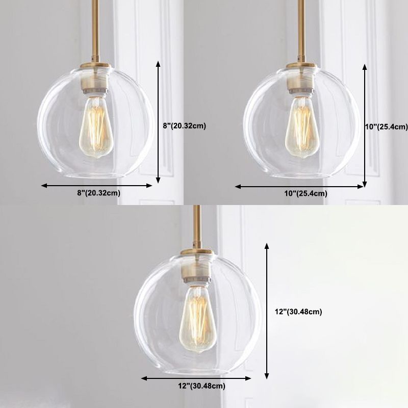 Nordic Style Anhänger Leichtkugel Formbirnen -Deckenlampe mit Glasschatten für Schlafzimmer