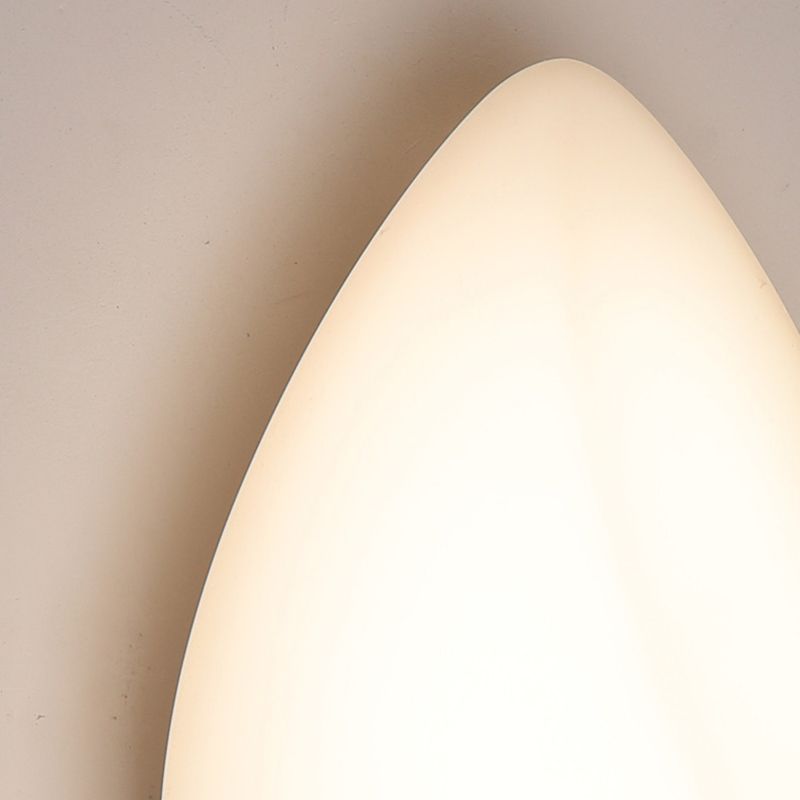 Single Modernism Wall Mounted Sconce White Acrylic LED Wall Light for Bedroom