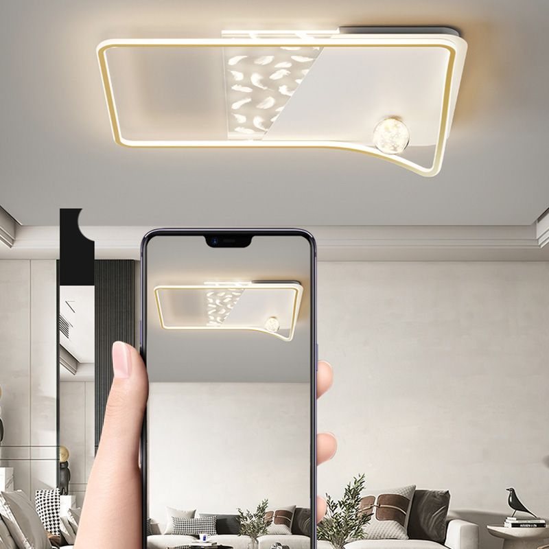 Plafonnier LED moderne et créatif en plumes, 3 lumières en fer, pour salon et chambre à coucher