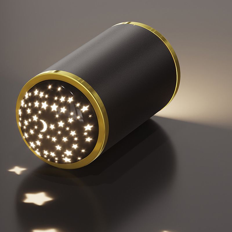 Kids Astronaut Wall Lamp Metal Sconce Lighting in Black and Gold for Bedroom