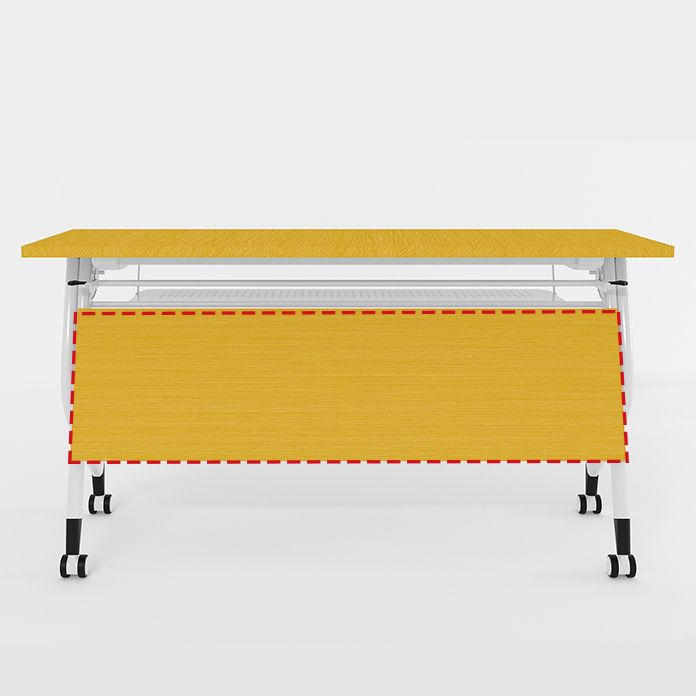 Modern Folding Writing Desk Manufactured Wood Top Desk with Caster Wheels