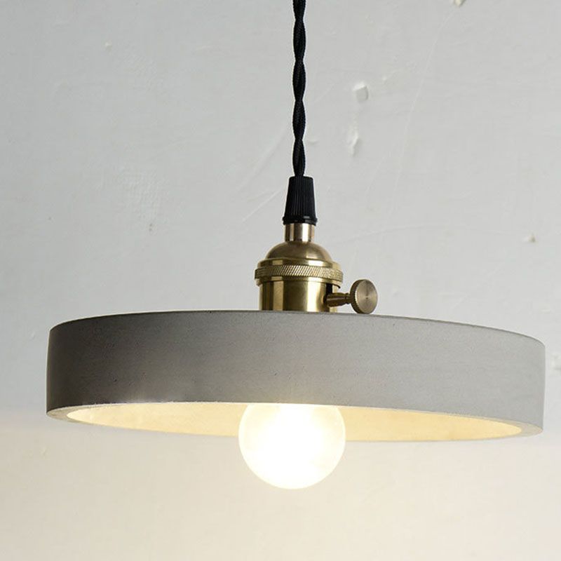 Moderne Einlichtgrau-Zementrahmen Anhänger Licht für Esszimmer Schlafzimmer