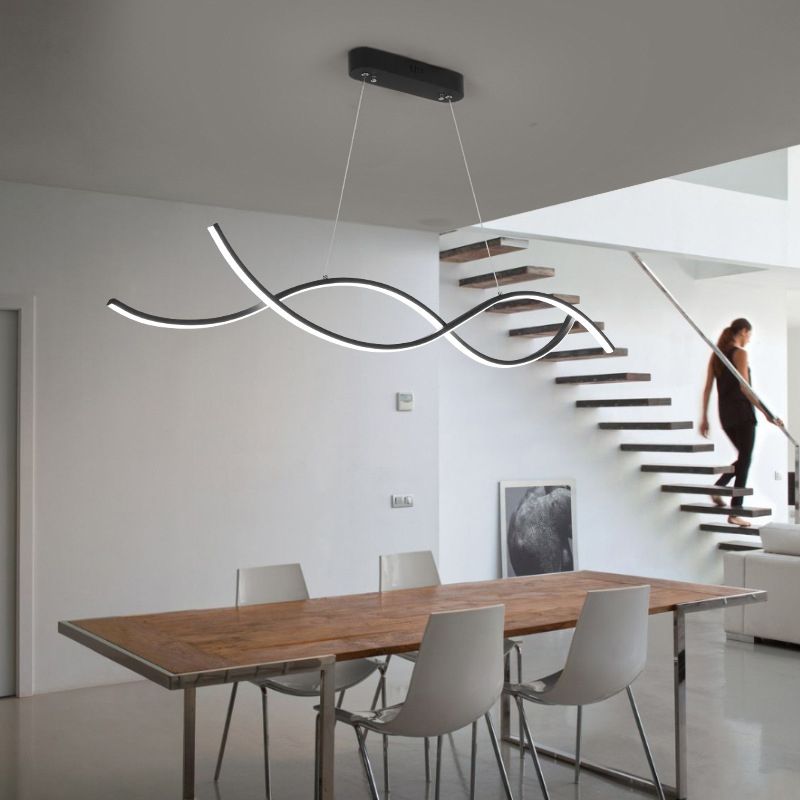 Luci a sospensione dell'isola dei viticci moderni fluidi di illuminazione il lampadario metallico per il ristorante