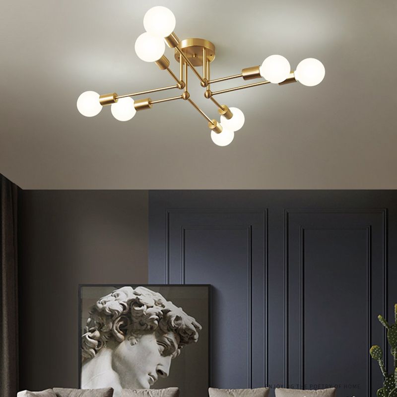 Modern Metallic Ceiling Light Flush Mount Lighting for Hallway Home