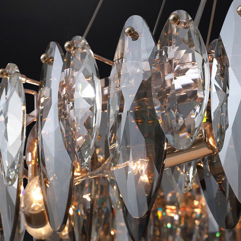 Lámpara de araña de cristal simple de estilo moderno para dormitorio