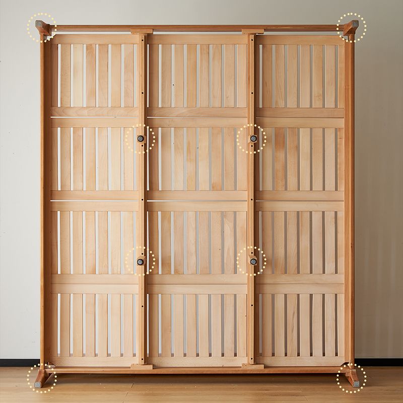 Modern Standard Bed Solid Wood Bed Frame with Headboard and Mattress