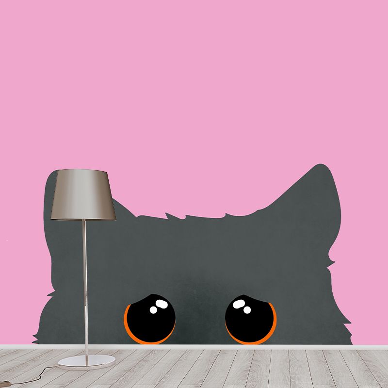Decorative Mural Wallpaper Cat Illustration Indoor Wall Mural