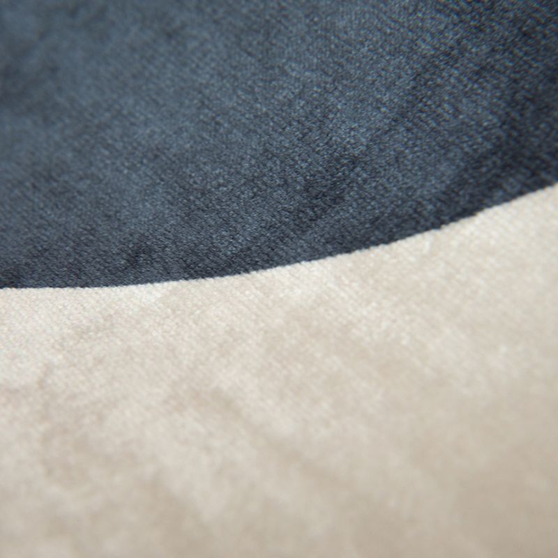 Black Living Room Area Carpet Color Block Polyester Area Rug Anti-Slip Easy Care Rug