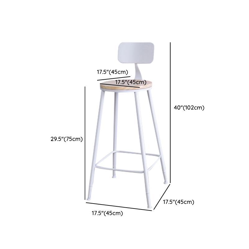 Contemporary Metal Legs Bar Stools Living Room Counter Chair