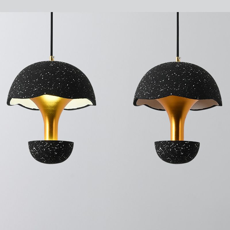 Modern Minimalist Style Globe Suspended Lighting Fixture Cement 1 Light Pendant Ceiling Lights for Bedroom