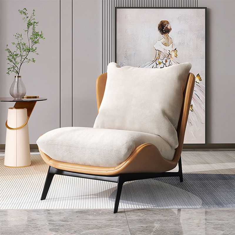 Industrial Style 26.77" Wide Pillow Back Armless Lounge Chair