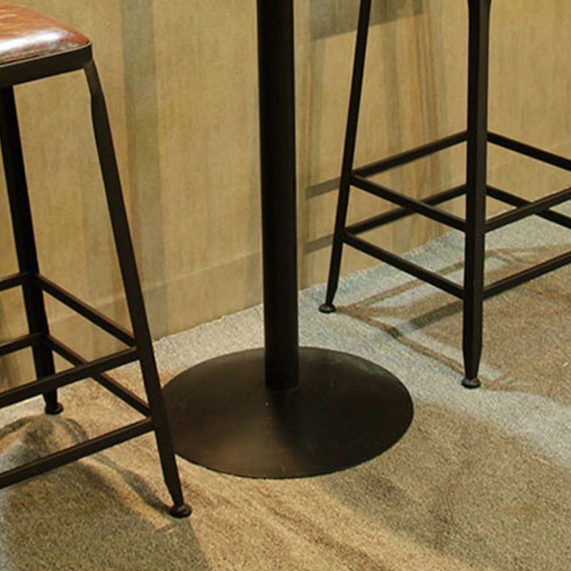 Industrial Brown Solid Wood Table Bar Dining Table for Kitchen Living Room