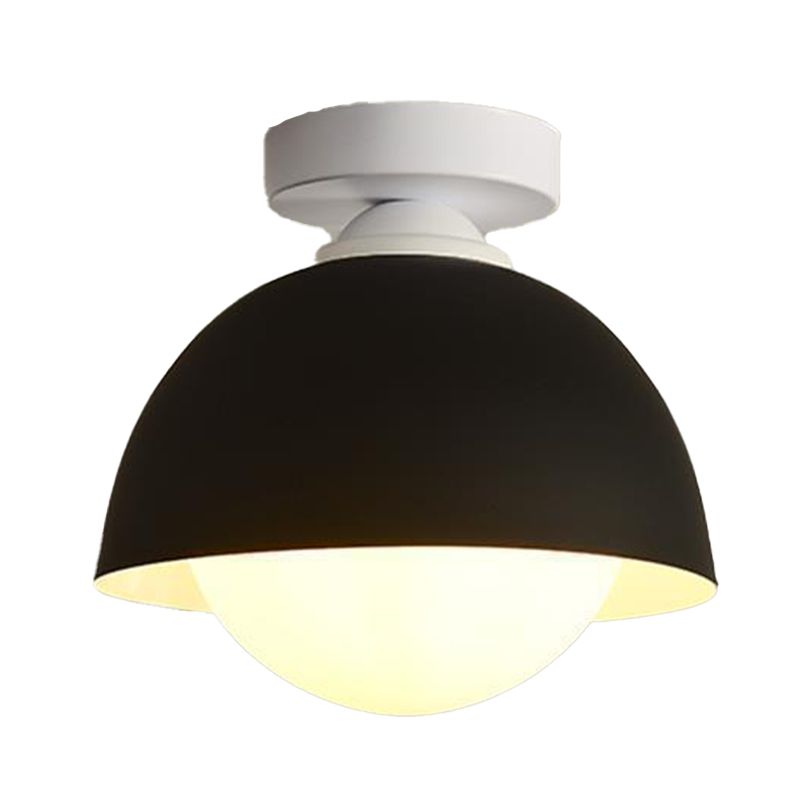 Modern Style Ceiling Light 1-Light Ceiling Mount Light with Glass Shade for Bedroom