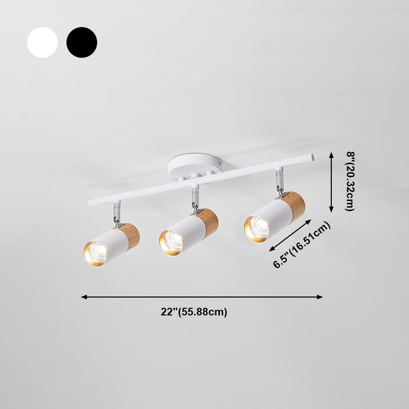Plafonnier LED sur Rail de forme cylindrique, montage encastré en aluminium, Style Simple et moderne, pour salle à manger