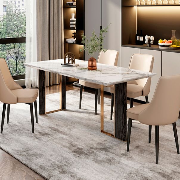 Scandinavian Style Metal Dining Chairs Dining Room Parsons Armless Chair