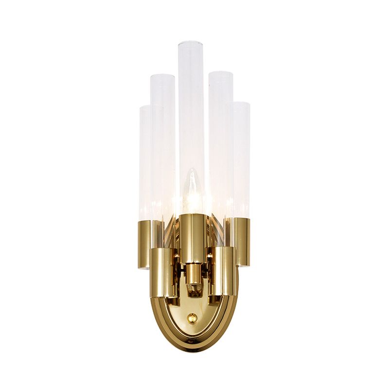 Schlauchgefrorene Glaswandbeleuchtung moderne stilvolle 1 leichte Messing Finish Wandleuchte für Wohnzimmer