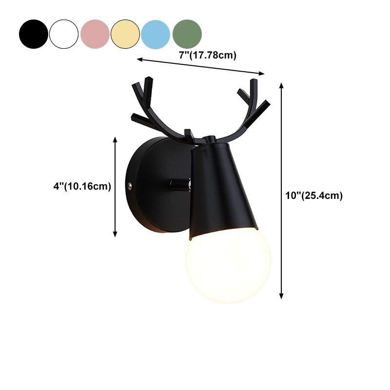 Modern Style Unique Shape Wall Sconce Metal 1 Light Wall Light for Bedroom