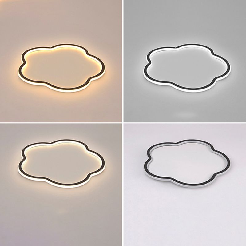 Flower Bedroom Flush Ceiling Light Metal LED Simplicity Flush Mount Light Fixture