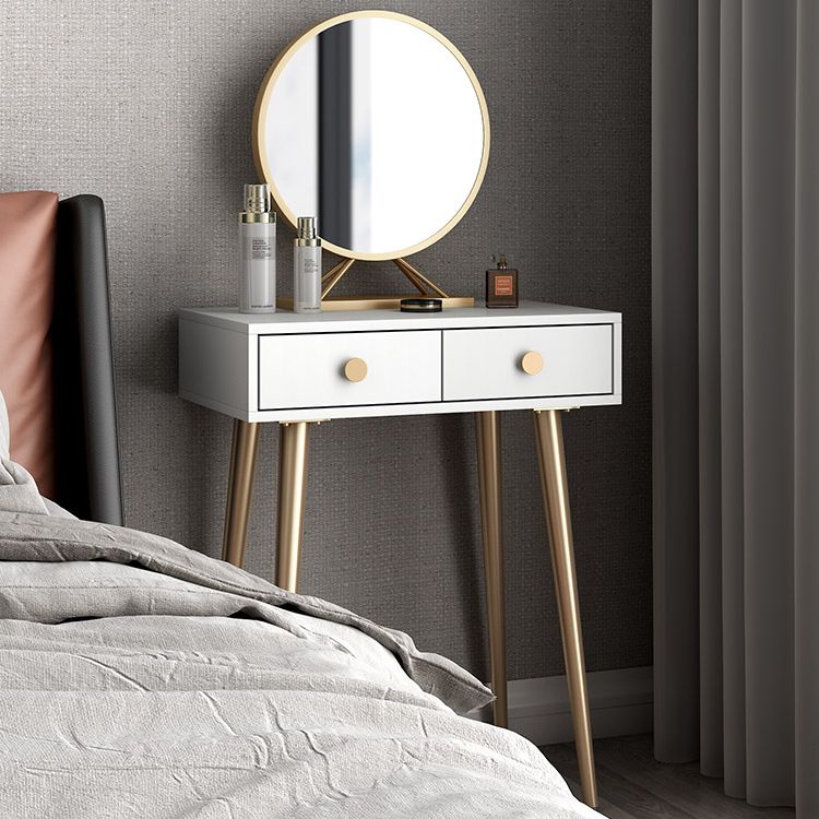 29.5" Height White Wood Top Make-up Vanity with 2 Drawer for Bedroom