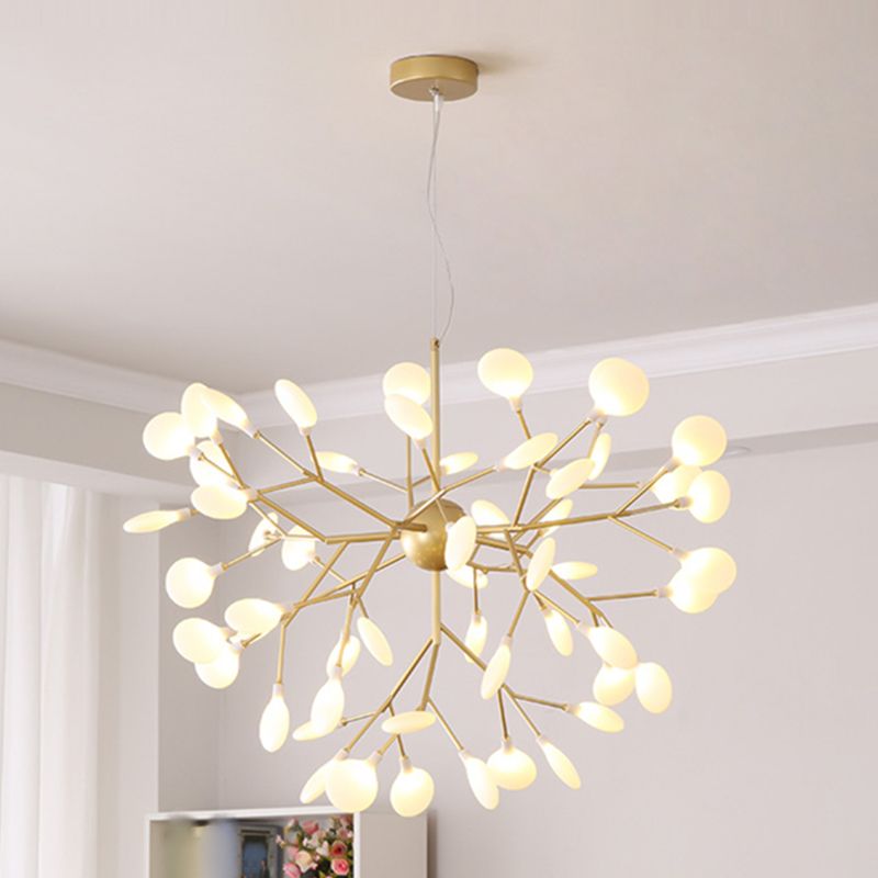 Unique Shape Hanging Chandelier Modern Style Metal Multi Light Hanging Lamp for Bedroom